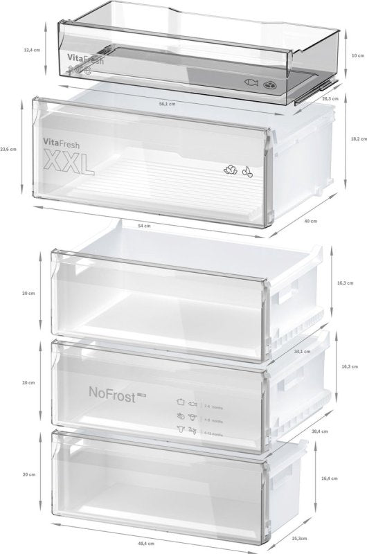 Bosch koelkast KGN492XCF - Serie 4 - Zwart