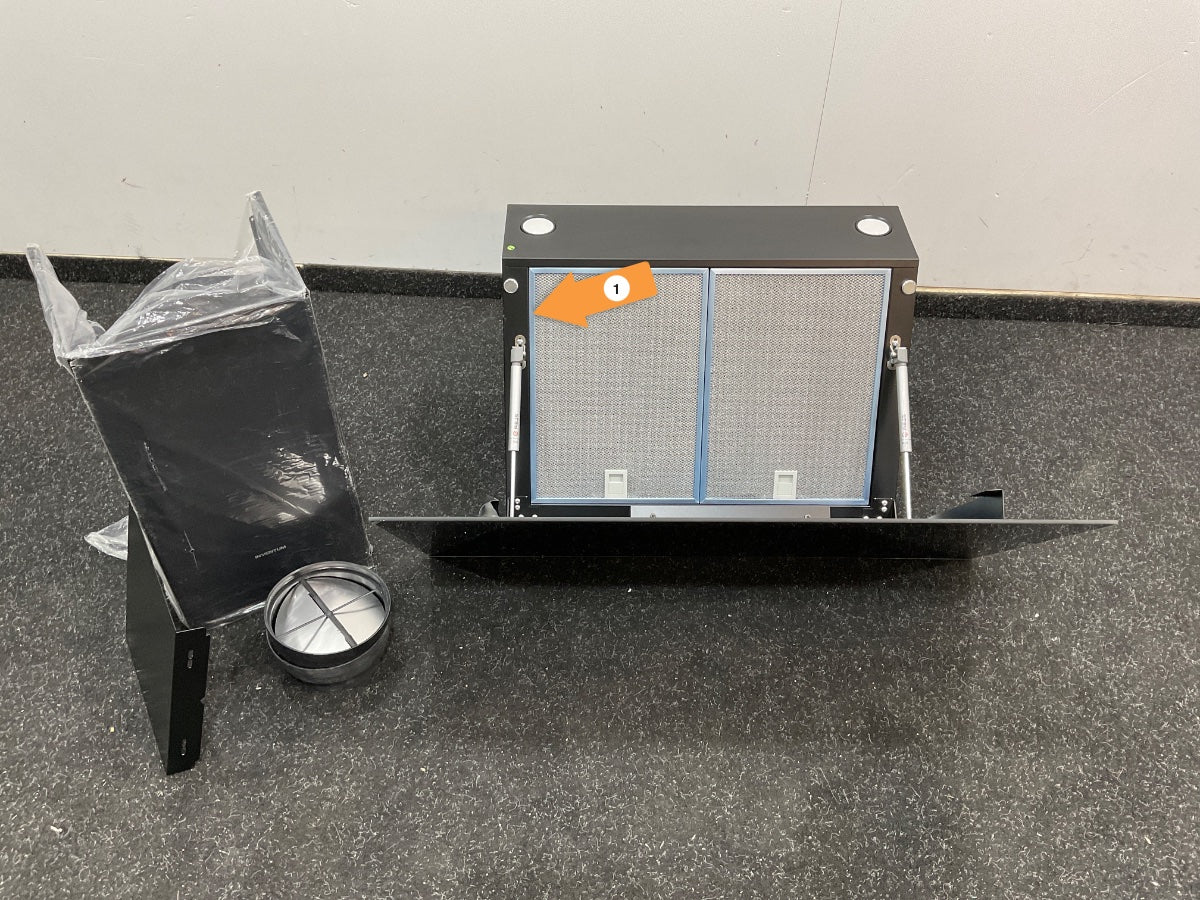 Inventum schuine afzuigkap AKD8005ZWA - 80 cm - Zwart