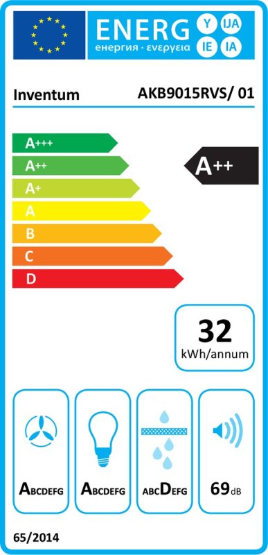 Inventum AKB9015RVS platte wandschouw afzuigkap 90 cm
