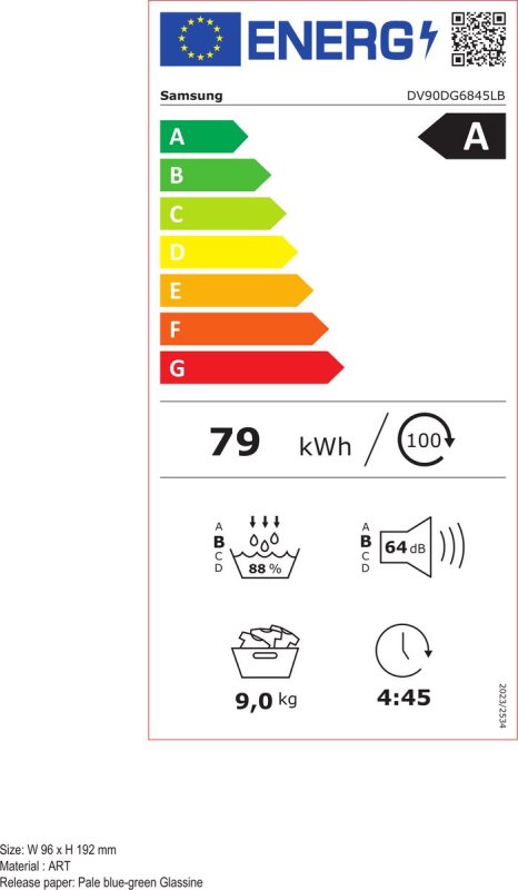 Samsung warmtepompdroger AI Dry DV90DG6845LBU3 - Zwart