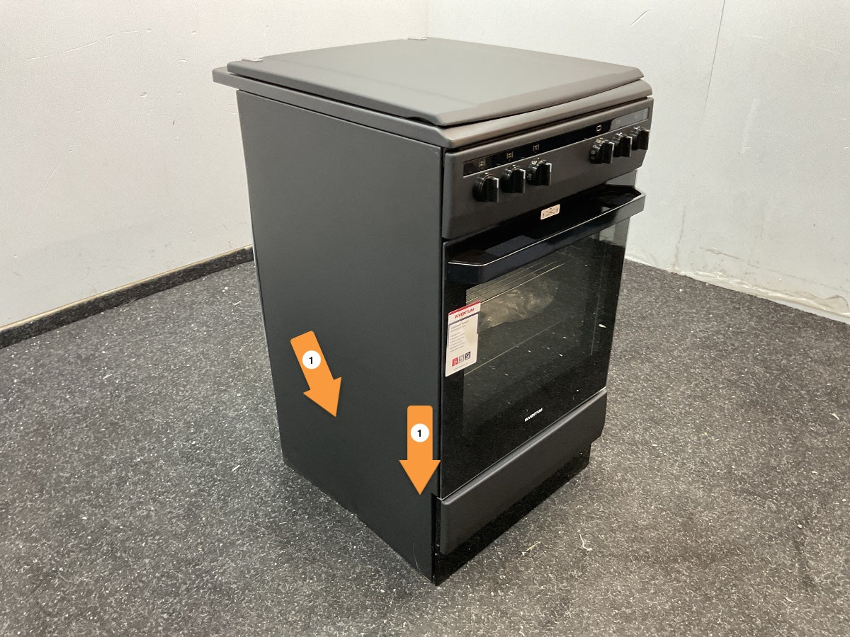 Inventum gasfornuis VFG5020GZWA - Zwart