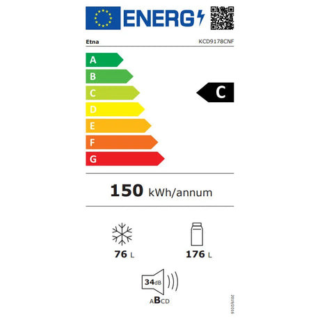 ETNA KCD9178CNF - Koel-vriescombinatie - Energielabel C -