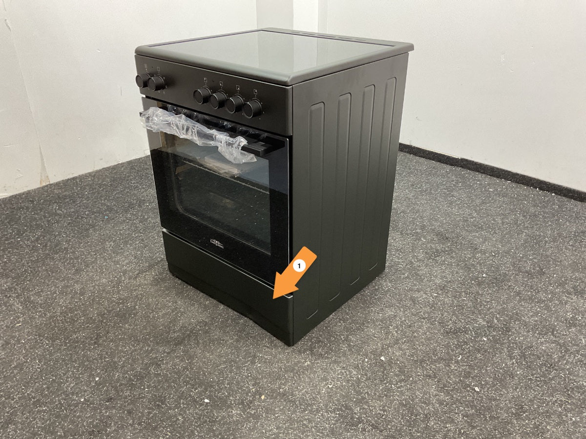 Everglades keramisch fornuis EVCK6110 - Mat Zwart