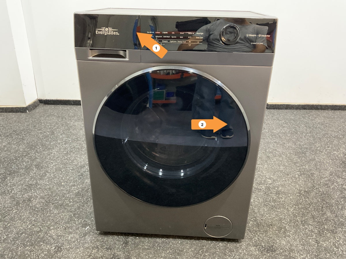 Everglades wasmachine EVWM71412AG - 7kg - Grijs