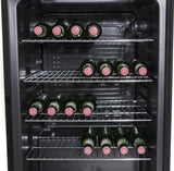 Husky KK110-CNS-NL-HU - Koeler - Met Glazen Deur - 130 Liter - 40dB - Zwart