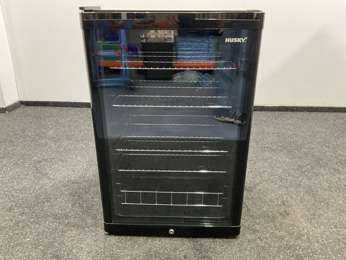 Husky KK110-CNS-NL-HU - Koeler - Met Glazen Deur - 130 Liter - 40dB - Zwart