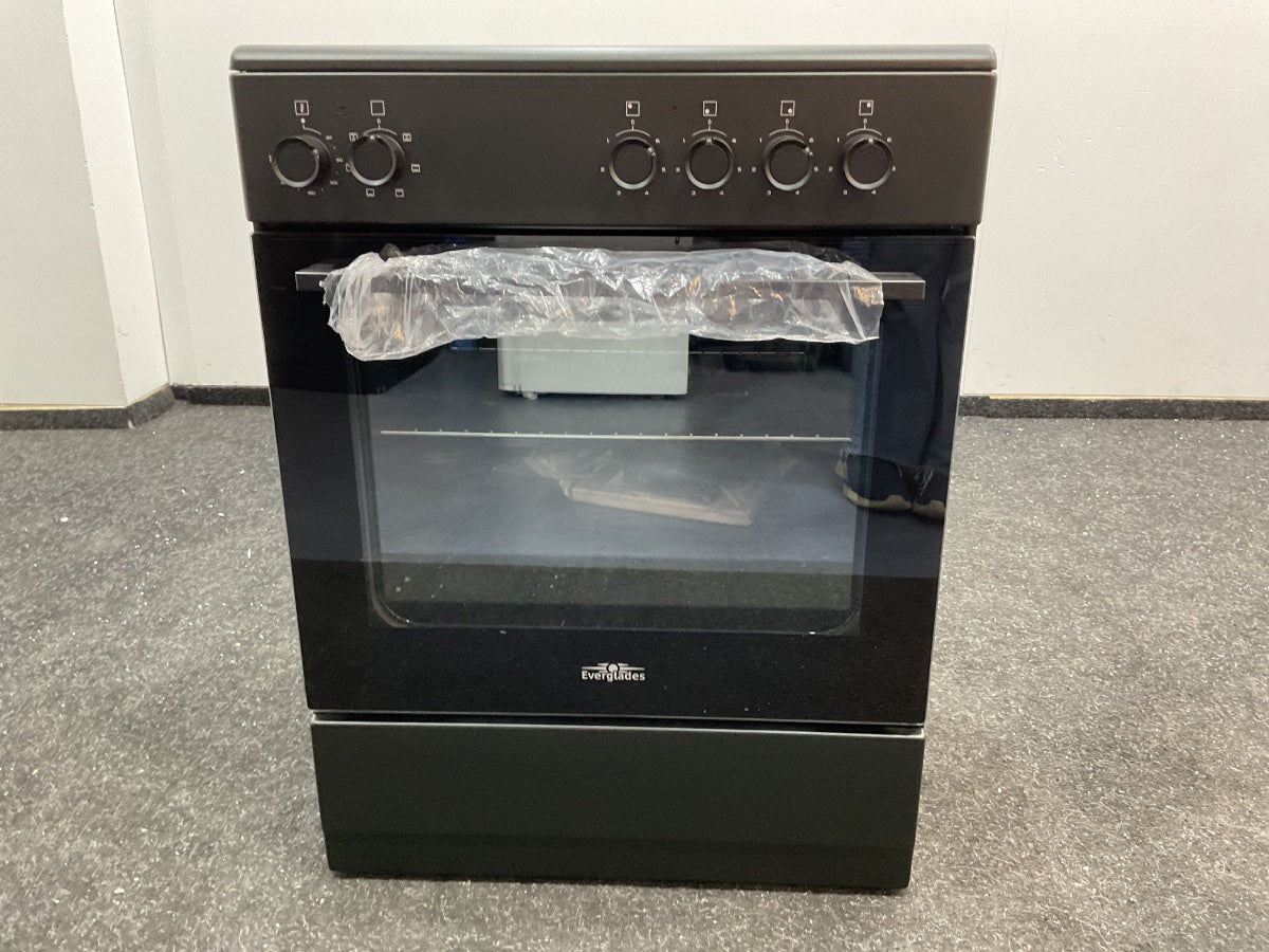 Everglades keramisch fornuis EVCK6110 - Mat Zwart