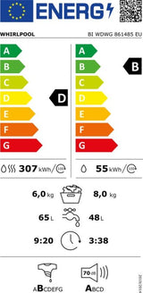 Whirlpool inbouw was-droogcombinatie BI WDWG 861485 EU