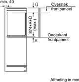 Bosch inbouw koelkast - Serie 2 - KIL22NSE0 - Sleepdeur