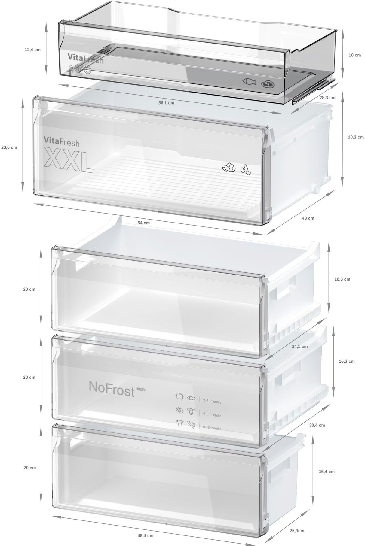 Bosch koelkast KGN492LDF - Serie 4 - Extra breed - RVS