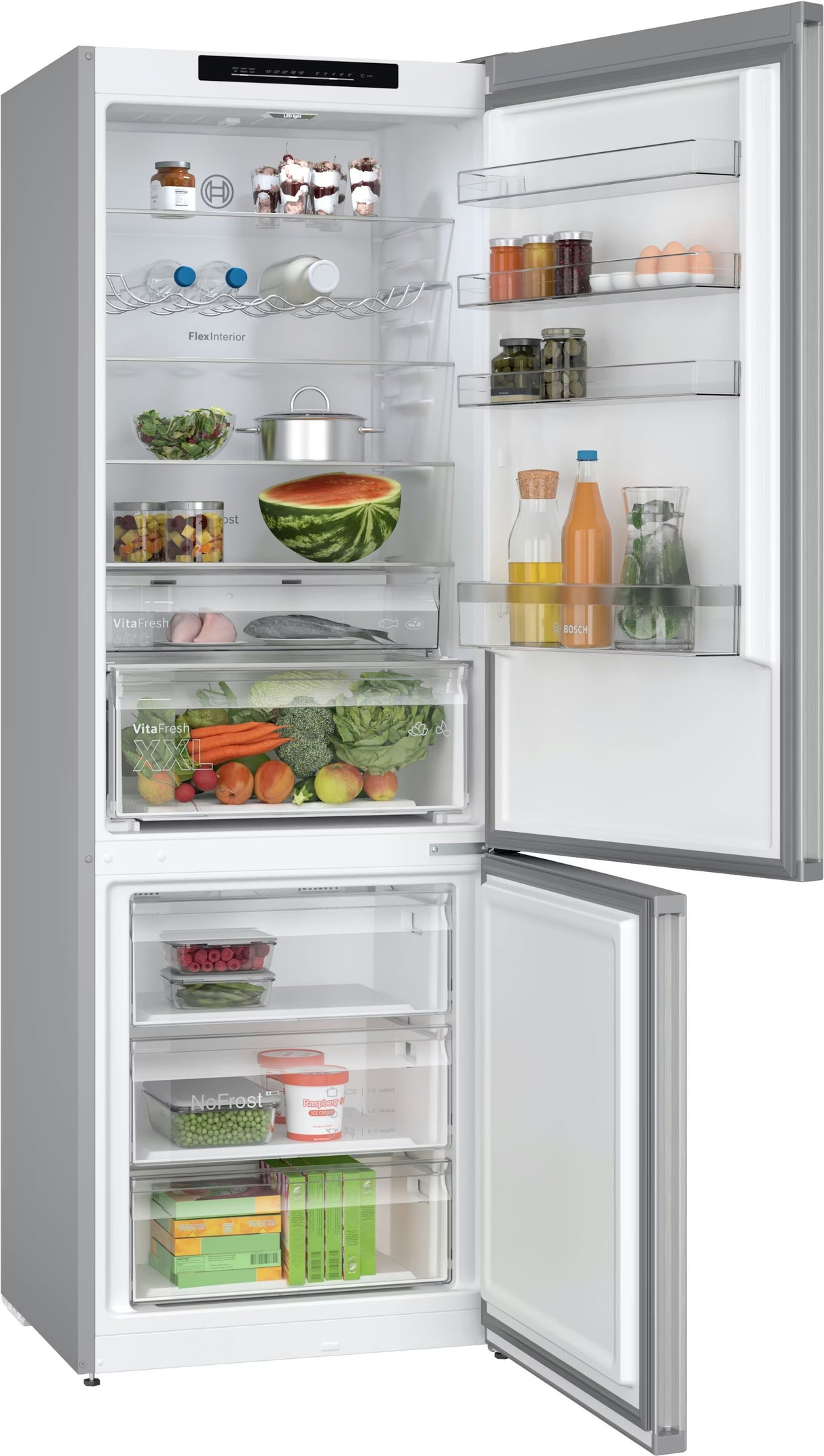 Bosch koelkast KGN492LDF - Serie 4 - Extra breed - RVS