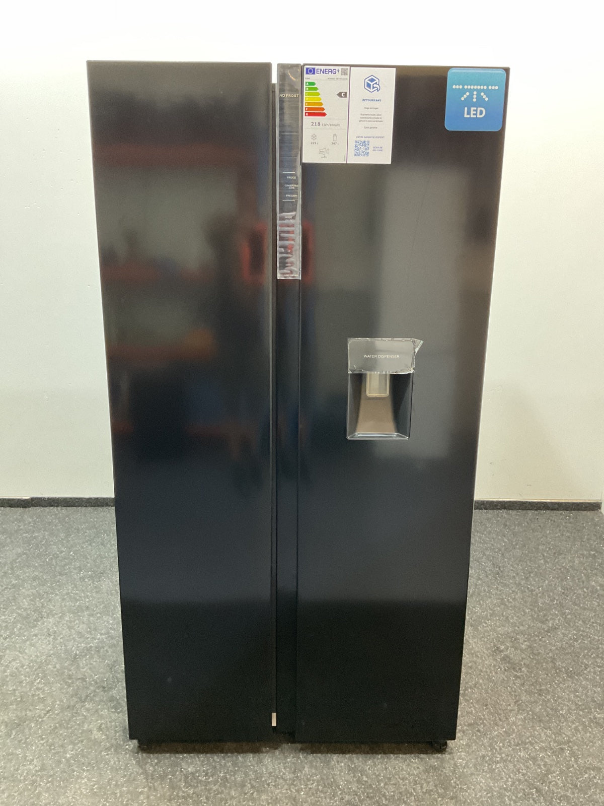 Frilec Amerikaanse Koelkast BONNSBS-680-WS-040CB - Vrijstaand - Zwart