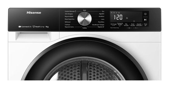 Hisense warmtepompdroger DH3S902BWCC - 9 kg - Vrijstaand