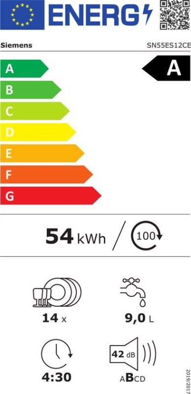 Siemens inbouw vaatwasser SN55ES12CE - iQ500 