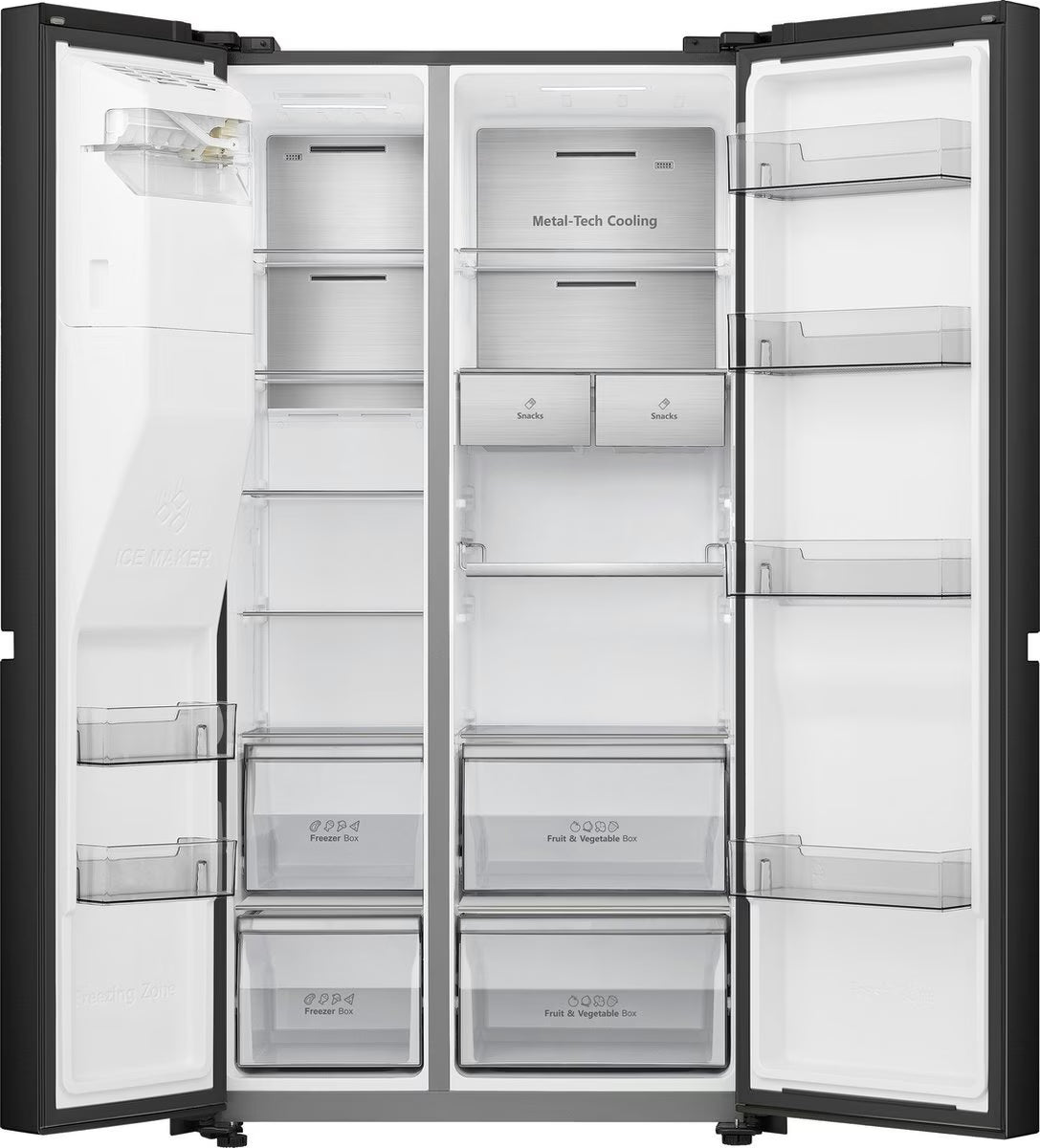 Hisense Amerikaanse koelkast RS818N4IFD - Zwart