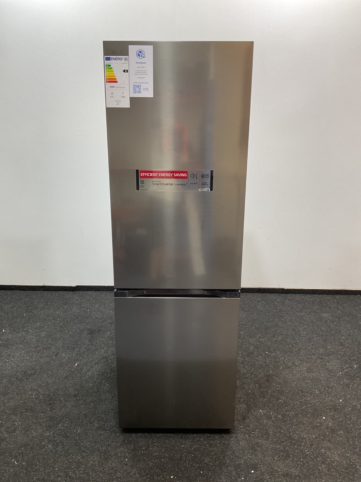 LG GBBS514CPY Koel-vriescombinatie 333L
