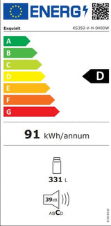 Exquisit koelkast KS350-V-H-040DW - Vrijstaand - Wit