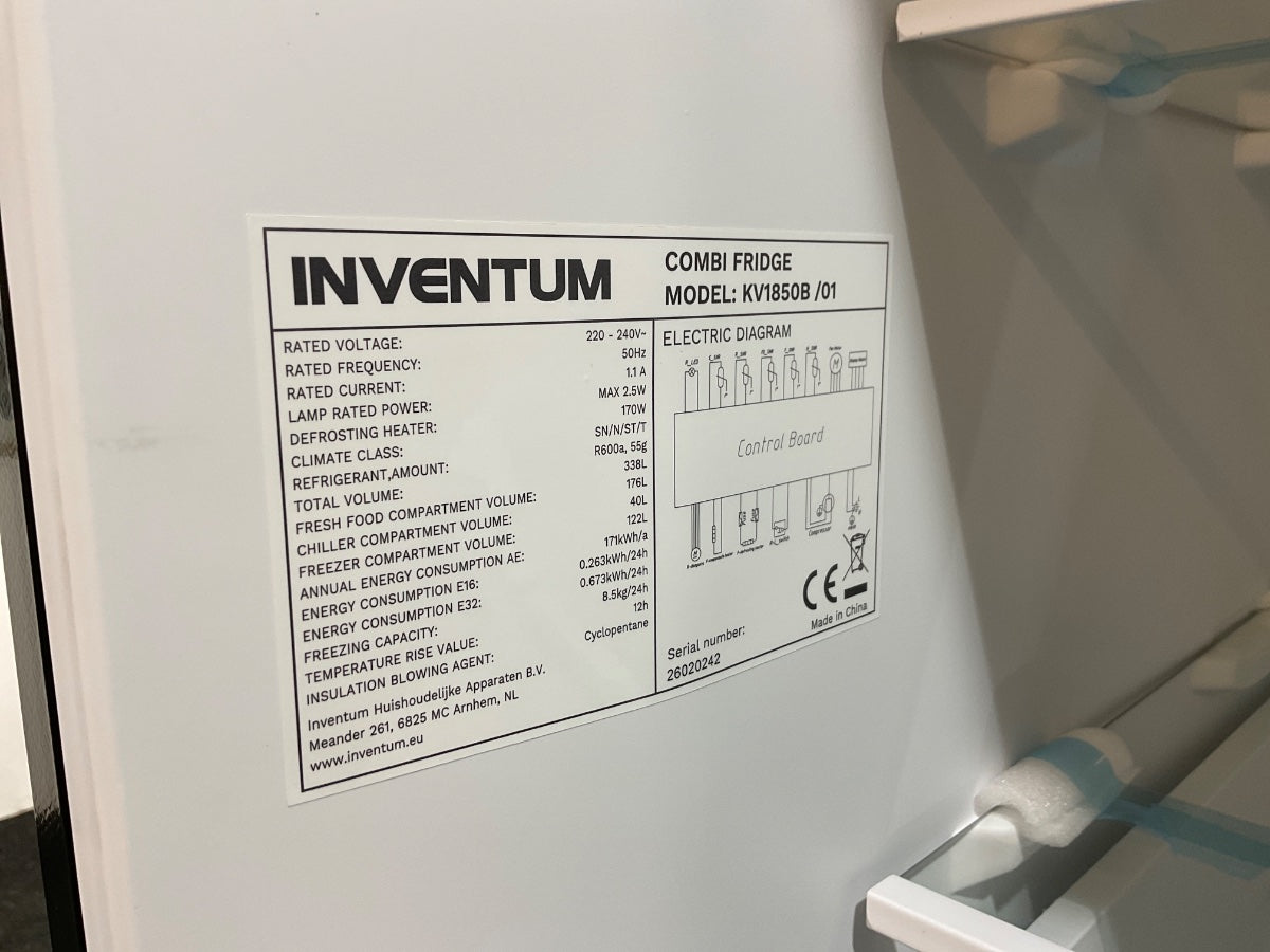 Inventum koelkast KV1850B - Vrijstaand