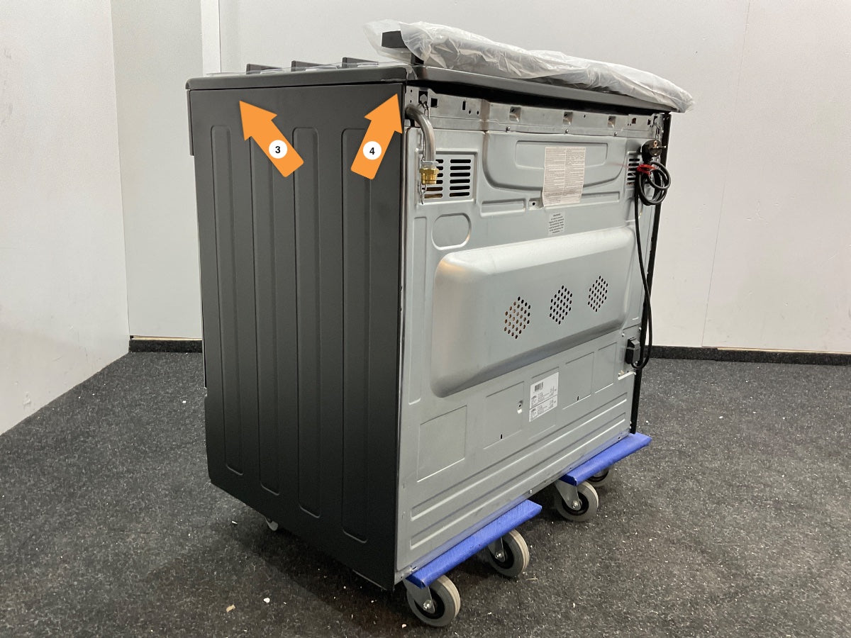Everglades gasfornuis EVCK9020 - Mat Zwart - 90cm