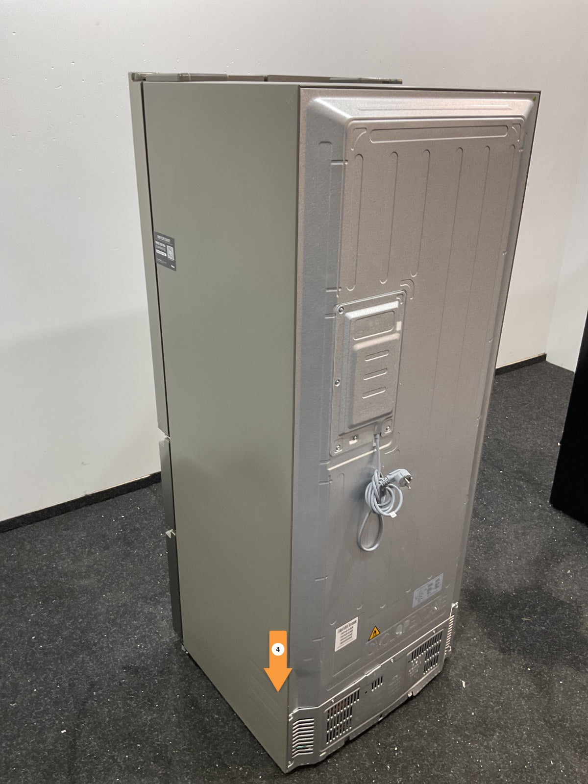 Haier koelkast HFR3718DNMM - 402L - RVS