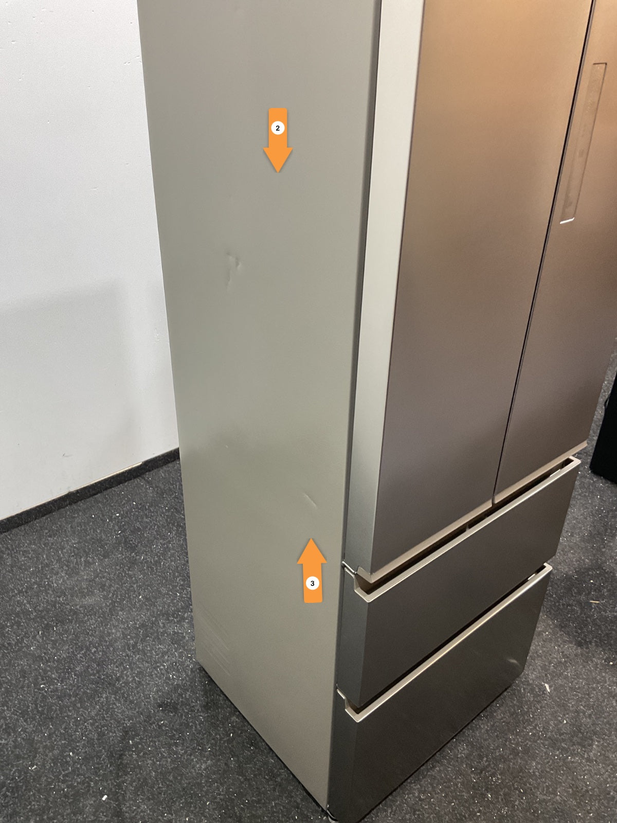 Haier koelkast HFR3718DNMM - 402L - RVS