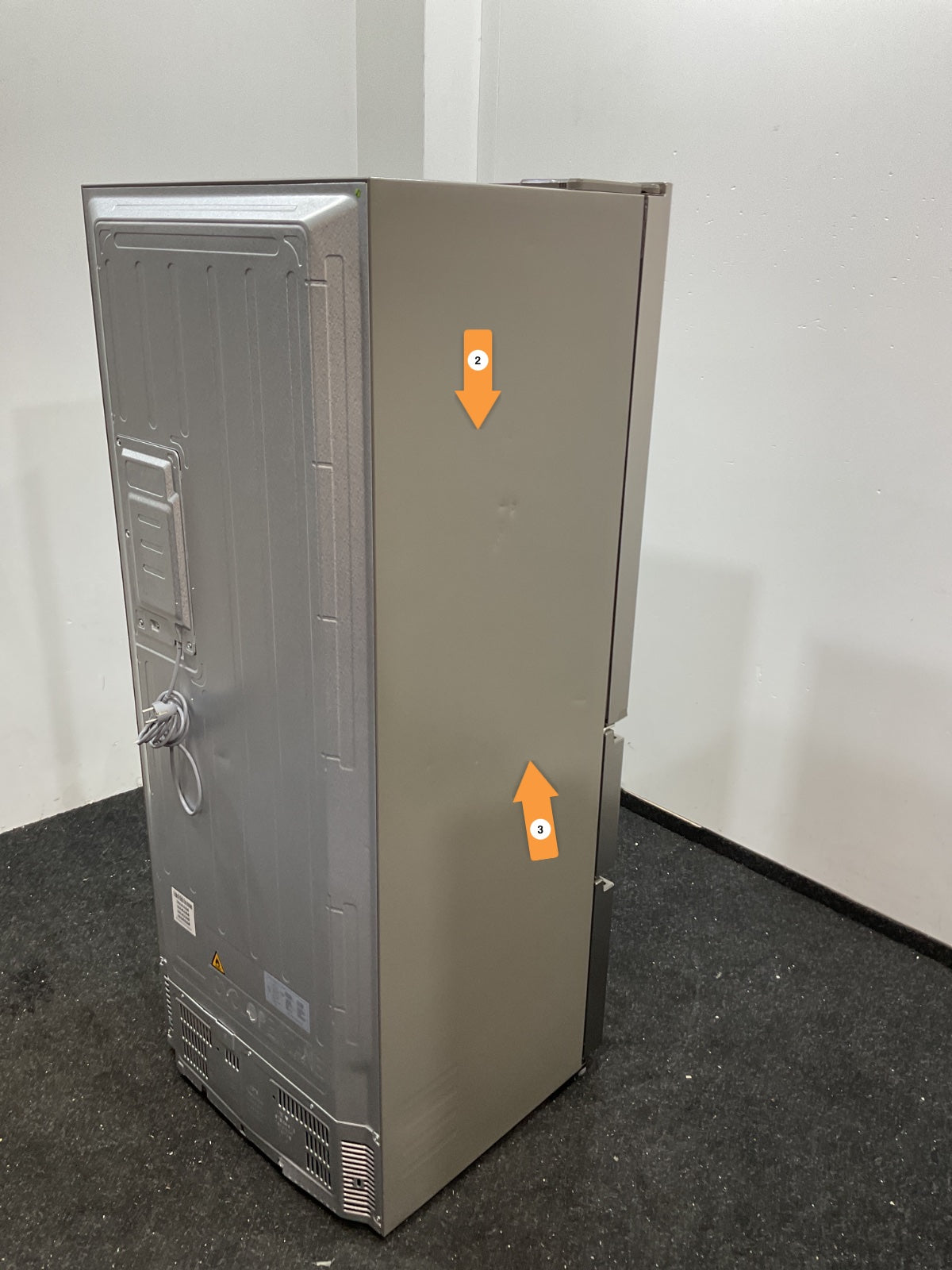 Haier koelkast HFR3718DNMM - 402L - RVS