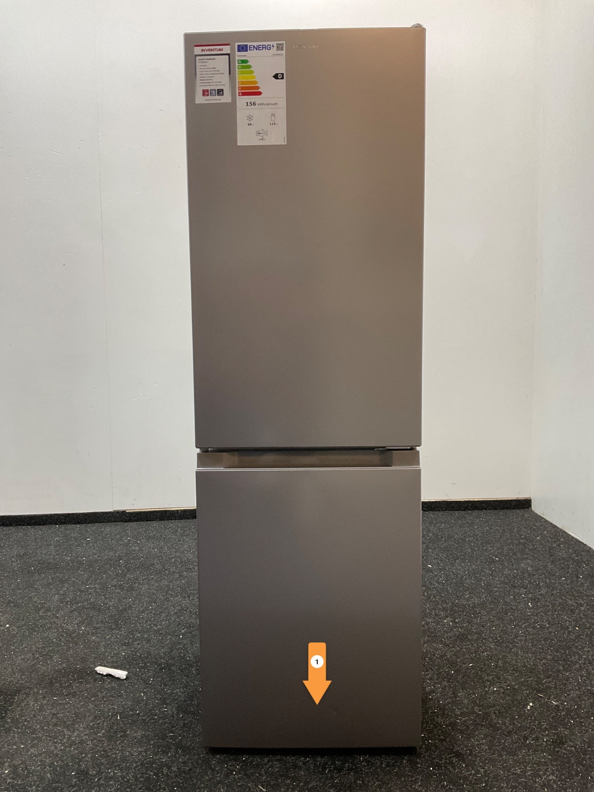 Inventum koelkast KV1500S - Vrijstaand - Zilver