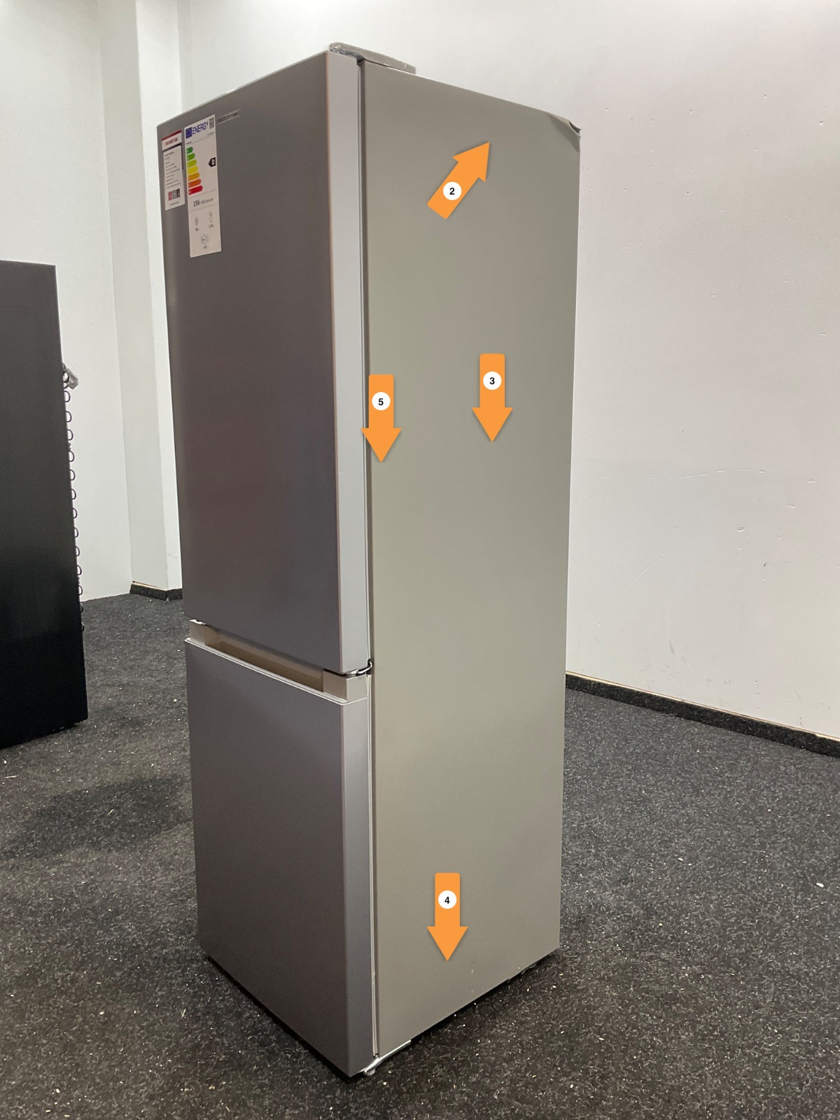 Inventum koelkast KV1500S - Vrijstaand - Zilver
