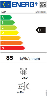 Haier wijnklimaatkast HWS247FDU1 - Zwart