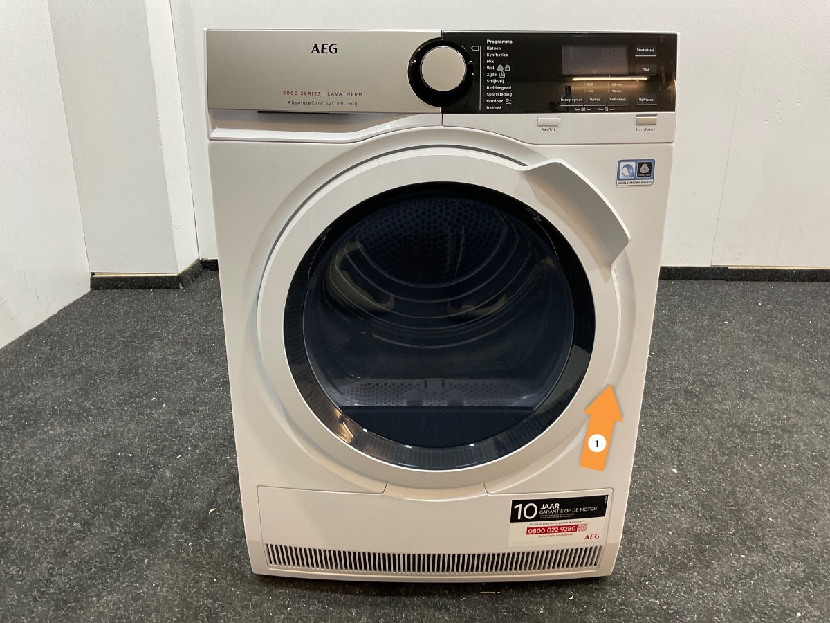 AEG warmtepompdroger T8DE84EW - 8kg - Wit