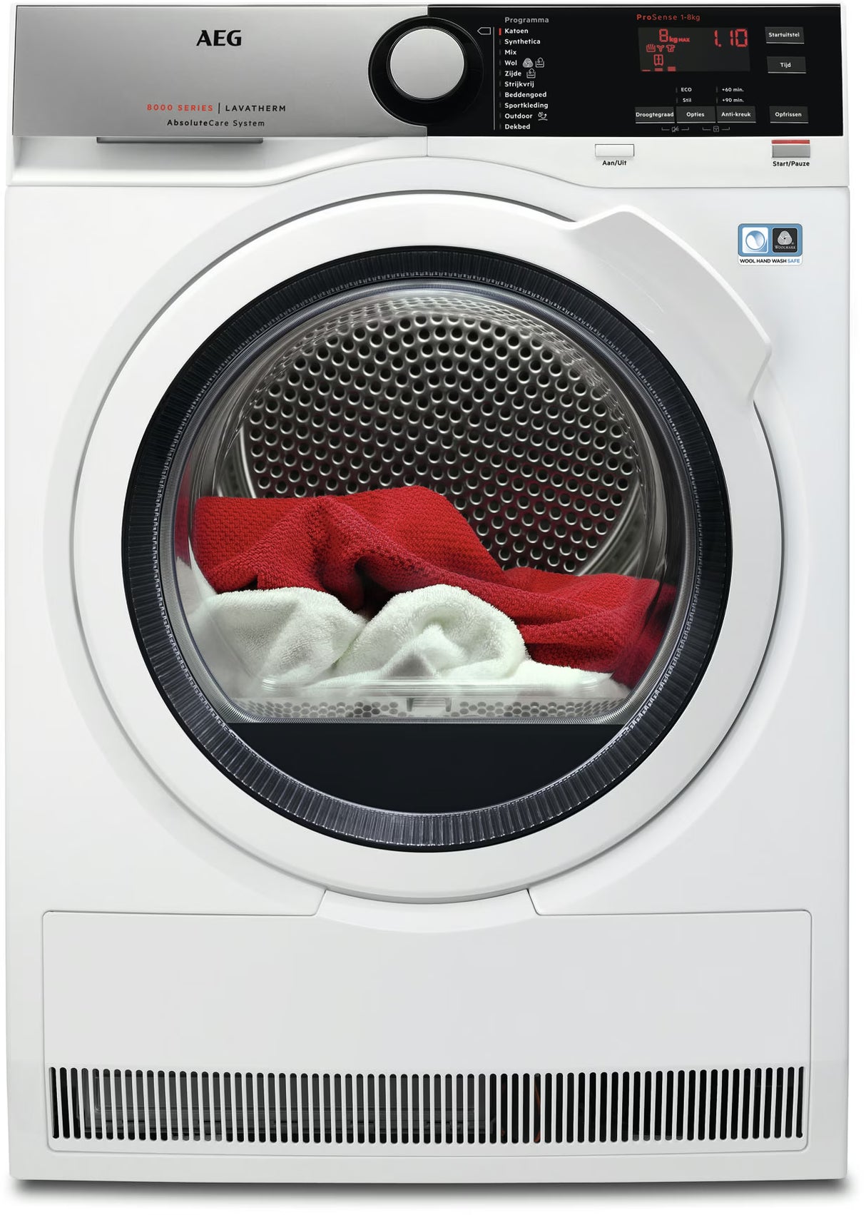 AEG warmtepompdroger T8DE84EW - 8kg - Wit