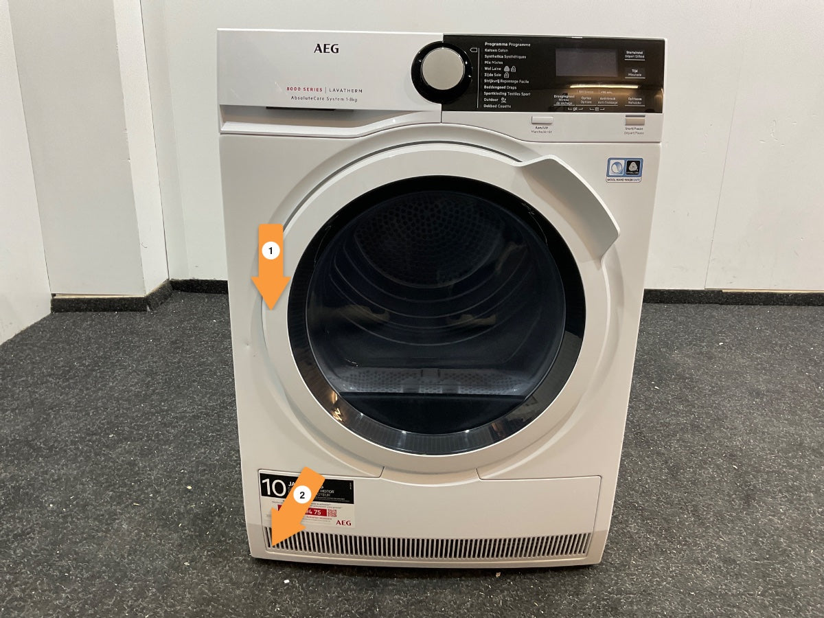 AEG warmtepompdroger T8DBE86W - 8kg - Wit