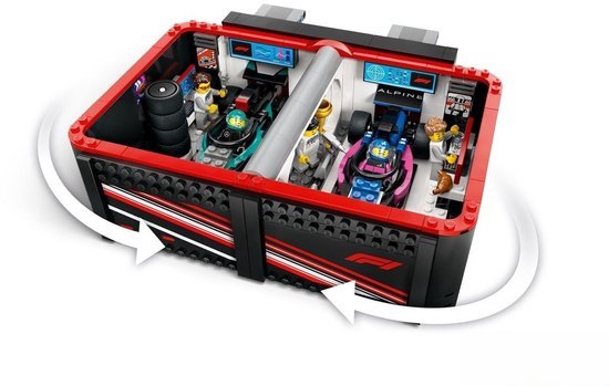 LEGO City F1 garage met Mercedes-AMG en Alpine auto's - 60444