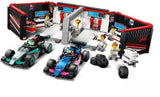 LEGO City F1 garage met Mercedes-AMG en Alpine auto's - 60444