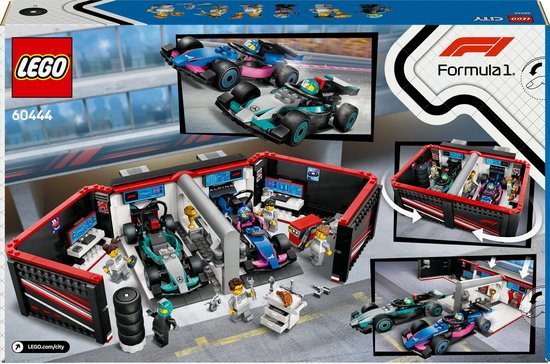 LEGO City F1 garage met Mercedes-AMG en Alpine auto's - 60444