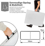 MaxxGarden Vouwtafel PRO - Opvouwbare Kampeer Tafel - Weersbestendig - 180 x 74 x 74cm- Wit