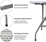 MaxxGarden Vouwtafel PRO - Opvouwbare Kampeer Tafel - Weersbestendig - 180 x 74 x 74cm- Wit