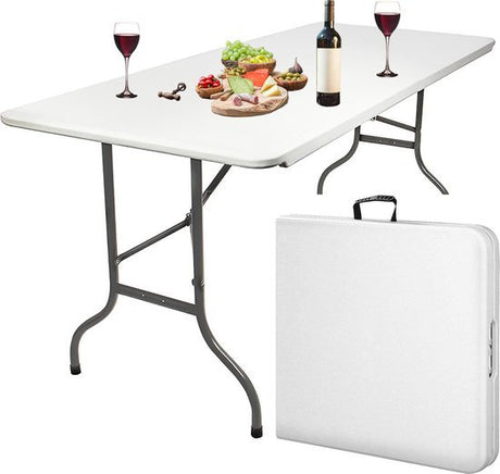 MaxxGarden Vouwtafel PRO - Opvouwbare Kampeer Tafel - Weersbestendig - 180 x 74 x 74cm- Wit