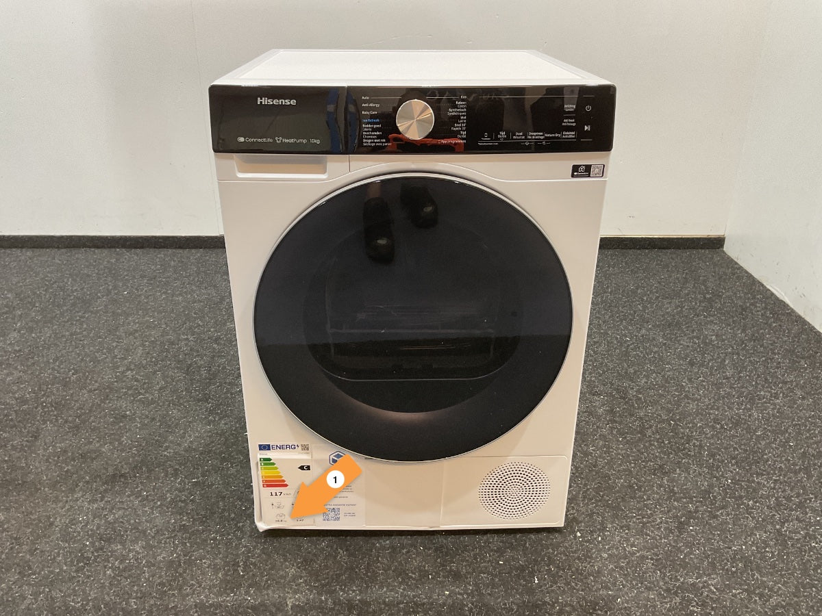 Hisense warmtepompdroger DH5S102BW - 5S Serie - 10kg