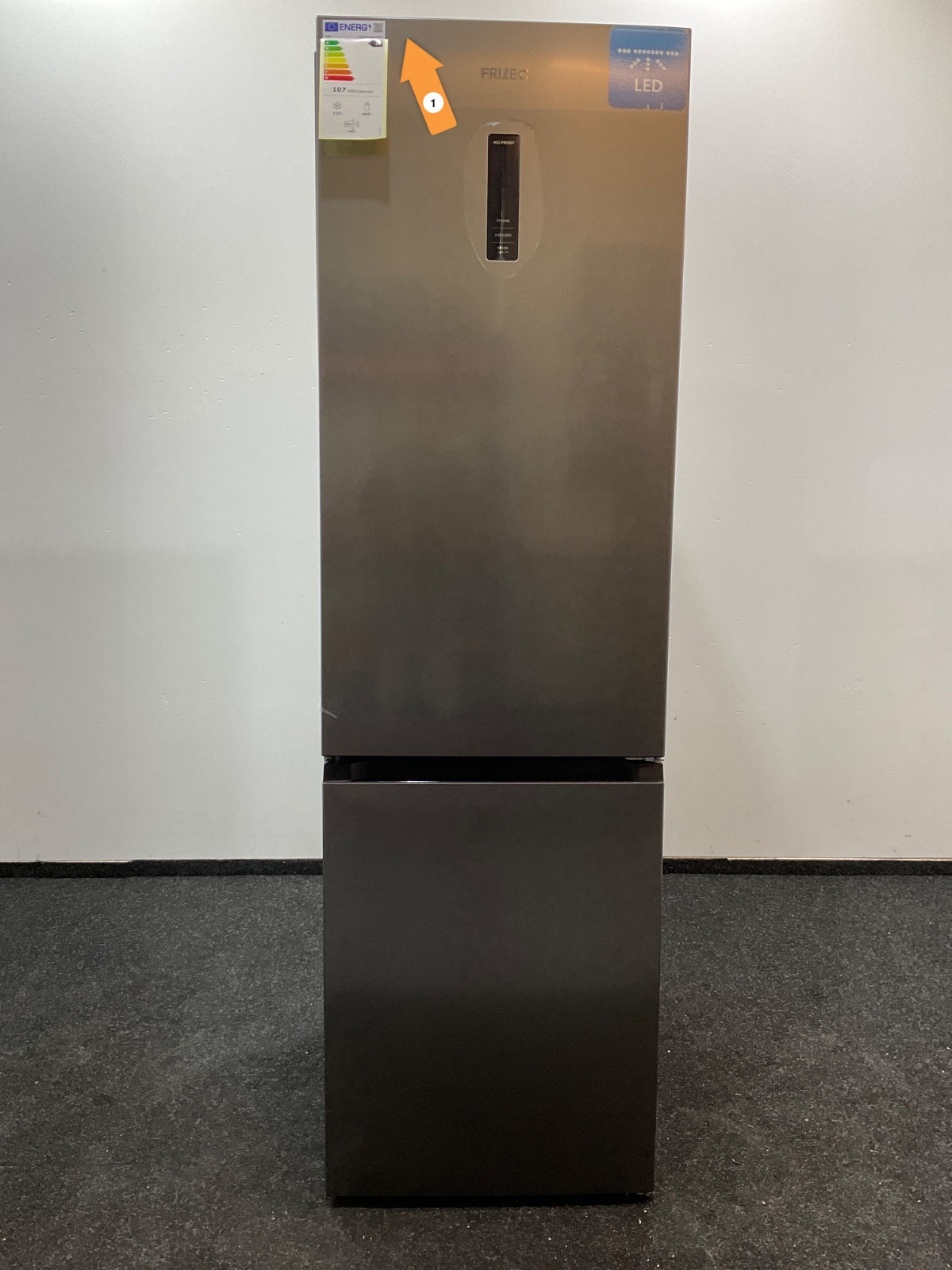 Frilec koelkast BONN388-NFD-040AIN - No Frost - Inox