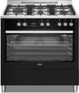 Everglades gasfornuis EVCK9050 Pro - Zwart Glas & RVS