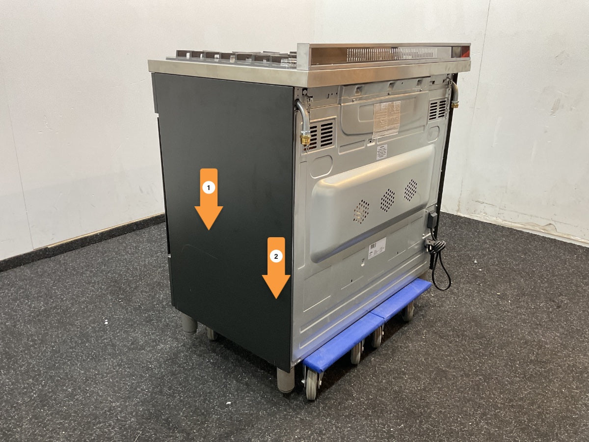 Everglades gasfornuis EVCK9050 Pro - Zwart Glas & RVS