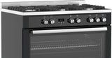 Everglades gasfornuis EVCK9050 Pro - Zwart Glas & RVS