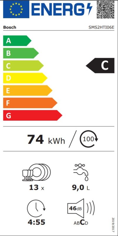 Bosch vaatwasser SMS2HTI06E - Vrijstaand - RVS