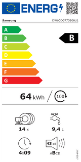 Samsung inbouw vaatwasser DW60DG770B00U1