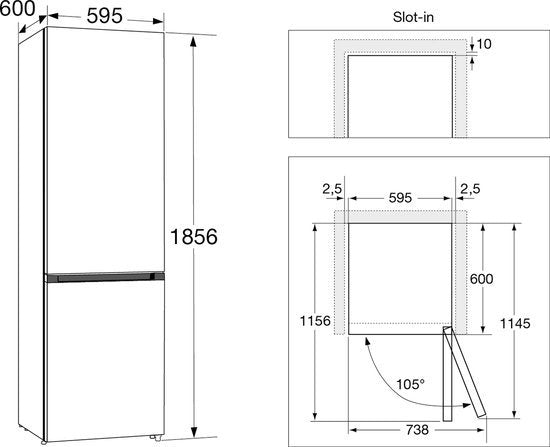 Hisense koelkast RB3K330SAIC - RVS