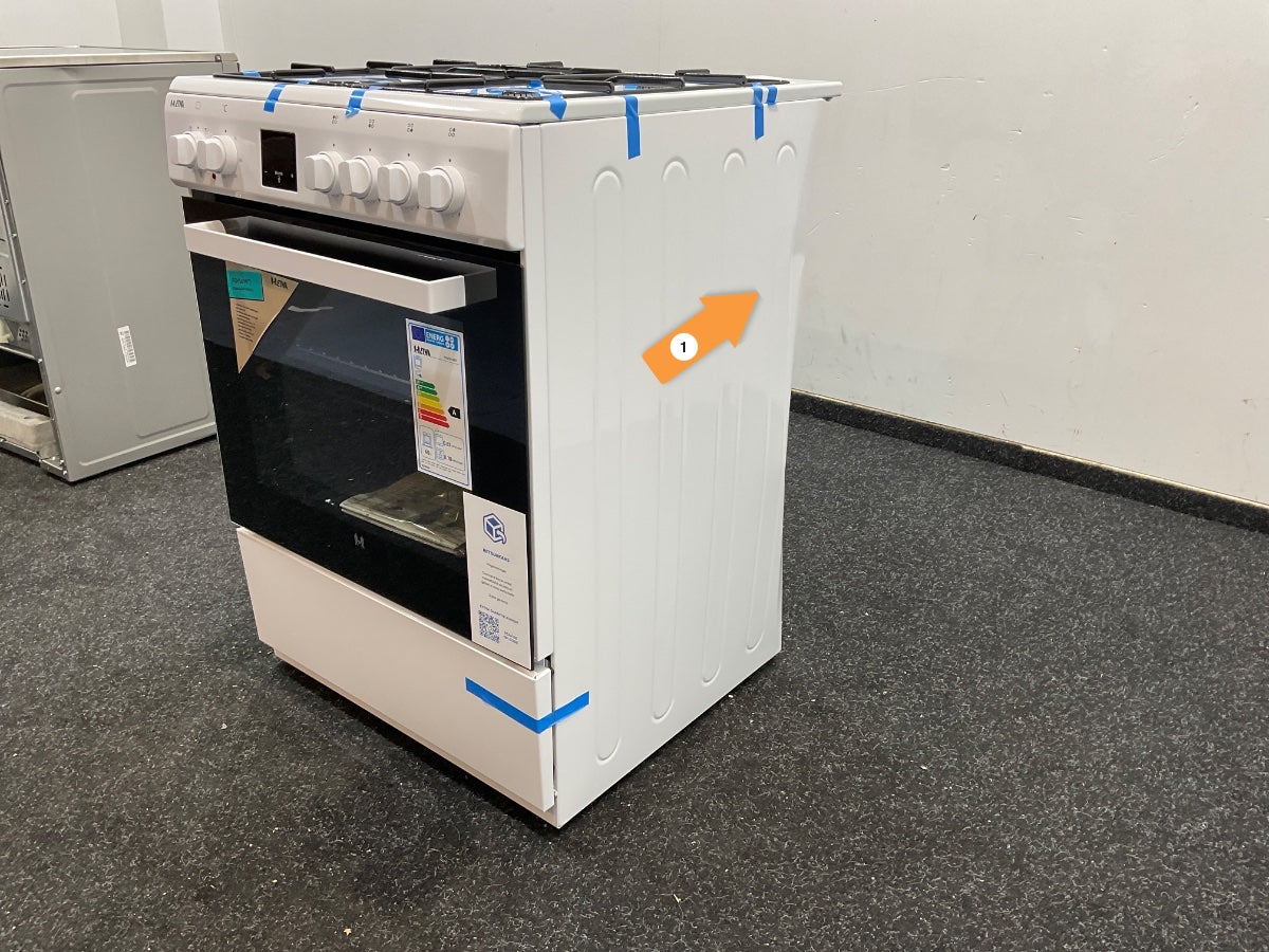 ETNA gasfornuis FGV561WIT - met elektrische oven - Wit