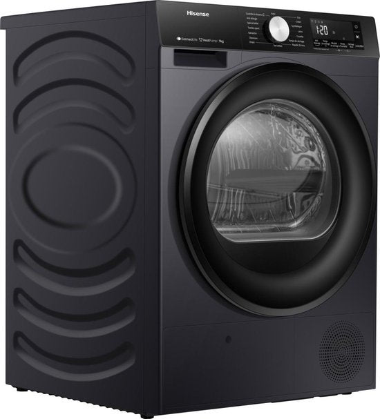 Hisense warmtepompdroger DH3S902BBCC - 9 kg - Zwart