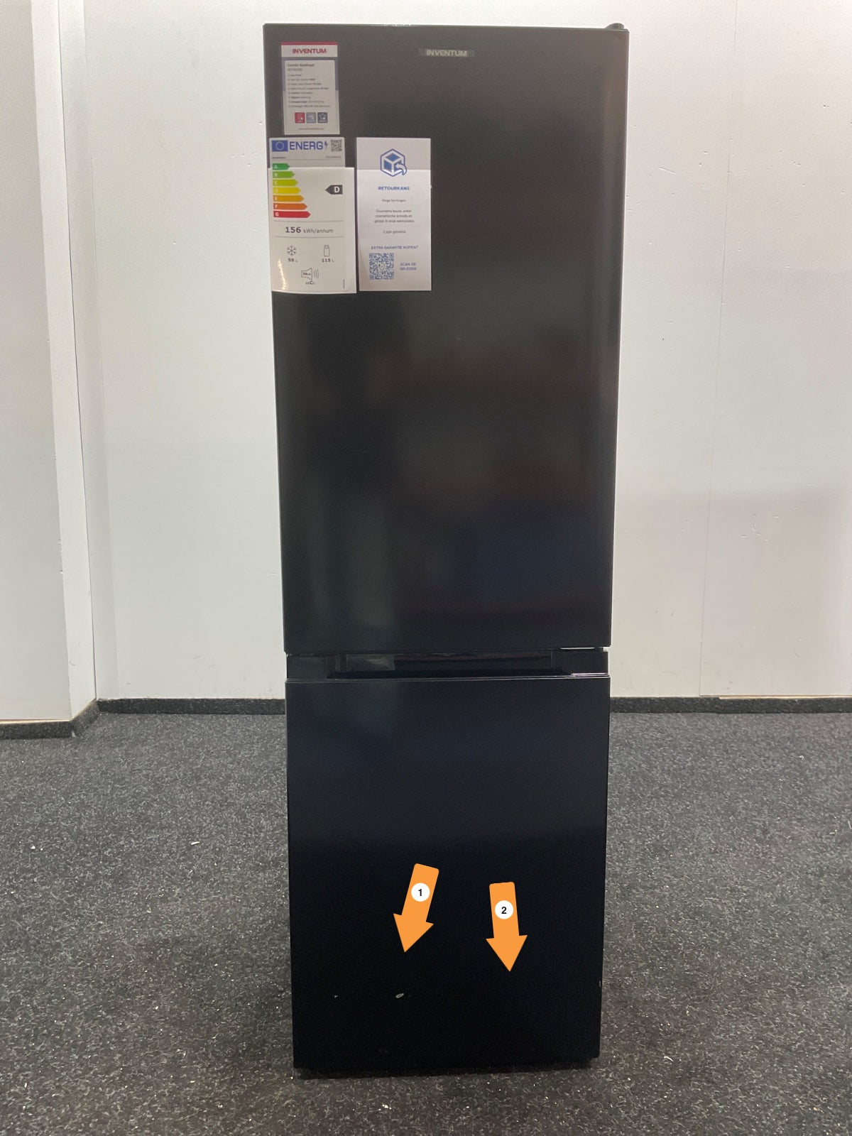 Inventum koelkast KV1500B - Zwart