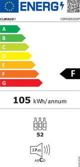 Climadiff wijnklimaatkast CEPAGE52DZF - vrijstaand 